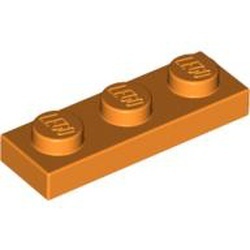 3623-4 Platte plaat 1x3 oranje NIEUW *1B171
