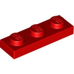 3623-5G Platte plaat 1x3 rood gebruikt *1B369