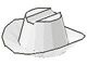 3629-1G Cowboyhoed (klassiek) wit gebruikt *0L0000