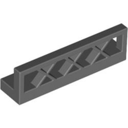 3633-85G Hekwerk 1x4x1 Ruitpatroon laag grijs, donker (blauwachtig) gebruikt *1C024