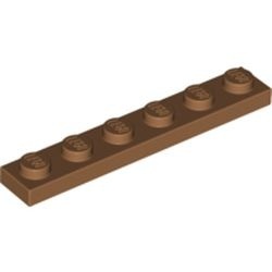 3666-150 Platte plaat 1x6 caramel, midden NIEUW *1B175