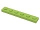 3666-34G Platte plaat 1x6 lime gebruikt *1B371