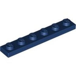 3666-63G Platte plaat 1x6 blauw, donker gebruikt *1B372