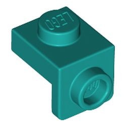 36841-39 Verbindingsplaat 1x1 - 1x1 turquoise, donker NIEUW *1B256