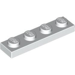 3710-1 Platte plaat 1x4 wit NIEUW *1B173