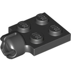 3730-11G Platte plaat 2x2 met CONTRA voor trekhaak zwart gebruikt *0B009