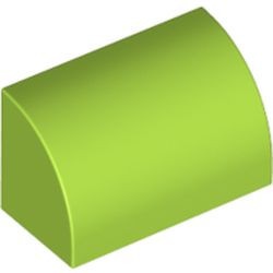 37352-34 Dakpan 1x2x1 halfrond lime NIEUW *1B074