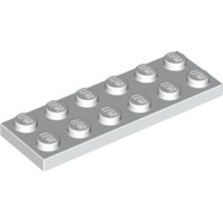 3795-1G Platte plaat 2x6 wit gebruikt *1A033