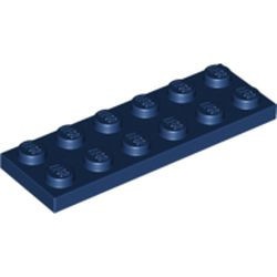 3795-63 Platte plaat 2x6 blauw, donker NIEUW *5K000
