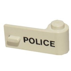 3821pb01-1G Autodeur 1x3x1 rechts POLICE wit gebruikt *1B394