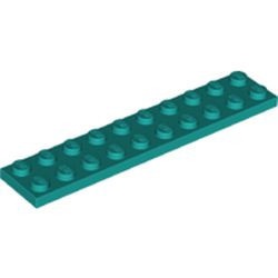 3832-39 Platte plaat 2x10 turquoise, donker NIEUW *5K700