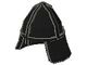 3844-11G Ridderhelm met nekbeschermer zwart gebruikt *0L0000