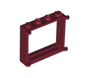 3853-59 Raam 1x4x3 te combineren met 2 panelen 3854, 2 luiken 3856 of glas 3855 rood, donker NIEUW *5D0000
