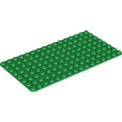 3865-6G Basisplaat 8x16 (geen nopgaten onder) groen gebruikt *3K000