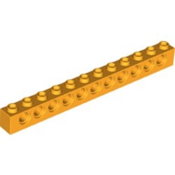 3895-110 Technic, steen 1x12 met 11 gaten oranje, lichthelder NIEUW *