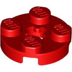 4032-5G Platte plaat 2x2 rond rood gebruikt *1B374