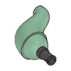 40396c01-48G Staart of nek dinosaurus met pin groen, zandkleurig gebruikt *0D000