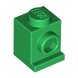 4070-6 Steen 1x1 met koplamp groen NIEUW *1B033