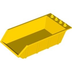 4080-3G Laadbak 4x6 hoog open noppen (Tipper) geel gebruikt *1F001