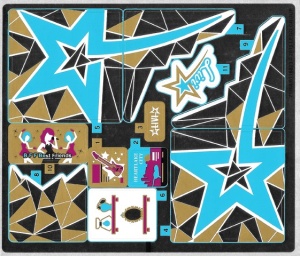41106stk01 STICKER Pop Star Tour Bus NIEUW *0S0000