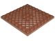 4151-88 Platte plaat 8x8 met rooster ZONDER gat in midden bruin, roodachtig NIEUW *3D0000