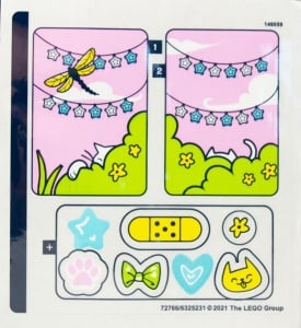 41665stk01 STICKER 41665 Stephanie's Cat Cube NIEUW *0S0000
