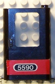 4182pb011-11G Trein, Deur 1x4x5 rechts rode streep "5590" cijfer zwart gebruikt *1D0000