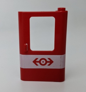 4182px1-5G Trein, Deur 1x4x5 rechts met witte streep en rood gedrukt logo rood gebruikt *1D0000