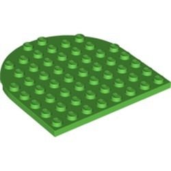 41948-36 Platte plaat 8x8 afgeronde hoek groen, helder NIEUW *3D0000