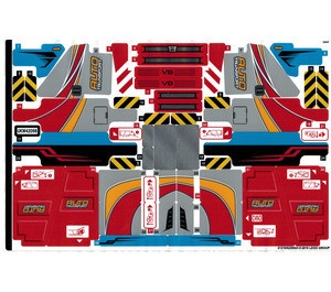 42098stk01 STICKER 42098 Car Transporter NIEUW *0S0000