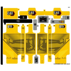 42131stk01 STICKER 42131 Cat D11 Bulldozer NIEUW *0S0000