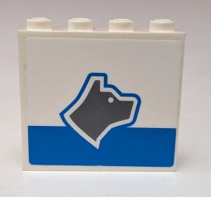 4215bpb33R-1G Paneel 1x4x3 Hond kop naar rechts wit gebruikt *0D0000
