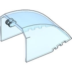 42602-74G Cockpit met scharnier 8x6x4 (PAKKETPOST) transparant middenblauw gebruikt *