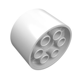 4266-1G Wiel 20x30 Technic, velg glad voor harde banden wit gebruikt *5W000