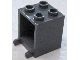4345-85G Box 2x2x2 opening voorkant open noppen grijs, donker (blauwachtig) gebruikt *5K000