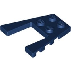 43719-63 Wigplaat 4x4 (L+R toelopend) blauw, donker NIEUW *5A014