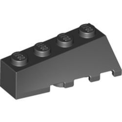 43721-11 Steen, wig 4x2 links- 4 noppen bovenop, GLOOIEND zwart NIEUW *