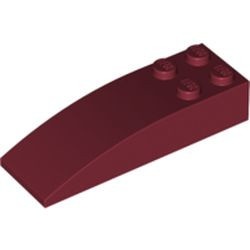 44126-59G Dakpan 6x2 gebogen met vier noppen rood, donker gebruikt *1D036
