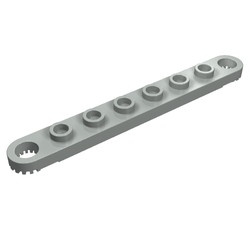 4442-9 Technic, Plaat 1x8 met gaten lichtgrijs (klassiek) NIEUW *0D407