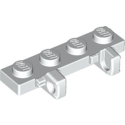 44568-1 Scharnierplaat 1x4 twee vingers achterzijde wit NIEUW *1L0000