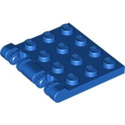 44570-7 Scharnierplaat 3x4 met twee vingers 7 of 9 tanden blauw NIEUW *0L000