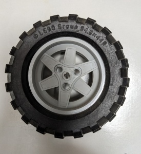 44772c02-86G Wiel 56mm/34mm Technic Racing met band 94,8x44 BALLOON (54120) (PAKKETZENDING) grijs, licht (blauwachtig) gebruikt *5W000