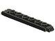 4504-11G Scharnierplaat 1x6 - 2 en 3 vingers aan uiteindes zwart gebruikt *6K11