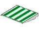 4515p02-1G Dakpan 10 graden 6x8 groene strepen wit gebruikt *5R000