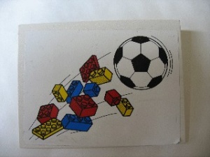 4515pb003-1G Dakpan 10 graden 6x8 stenen en voetbal (Sticker) wit gebruikt *5R000