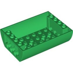 45410-6G Omgekeerde dakpan rond 8x6x2 dubbel (oa cabine) groen gebruikt *1D016