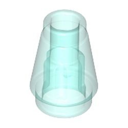 4589b-15 Kegel 1x1x1 transparant lichtblauw NIEUW *1B086