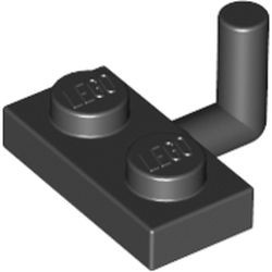 4623-11 Platte plaat 1x2 met haak bovenop zwart NIEUW *1B330