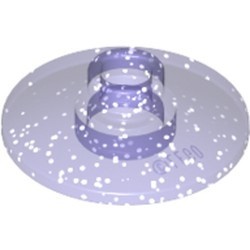 4740-102 Schotel 2x2 transparant paars, glitter NIEUW *1B047
