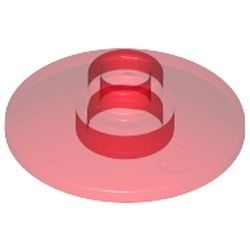 4740-17G Schotel 2x2 transparant rood gebruikt *1R024